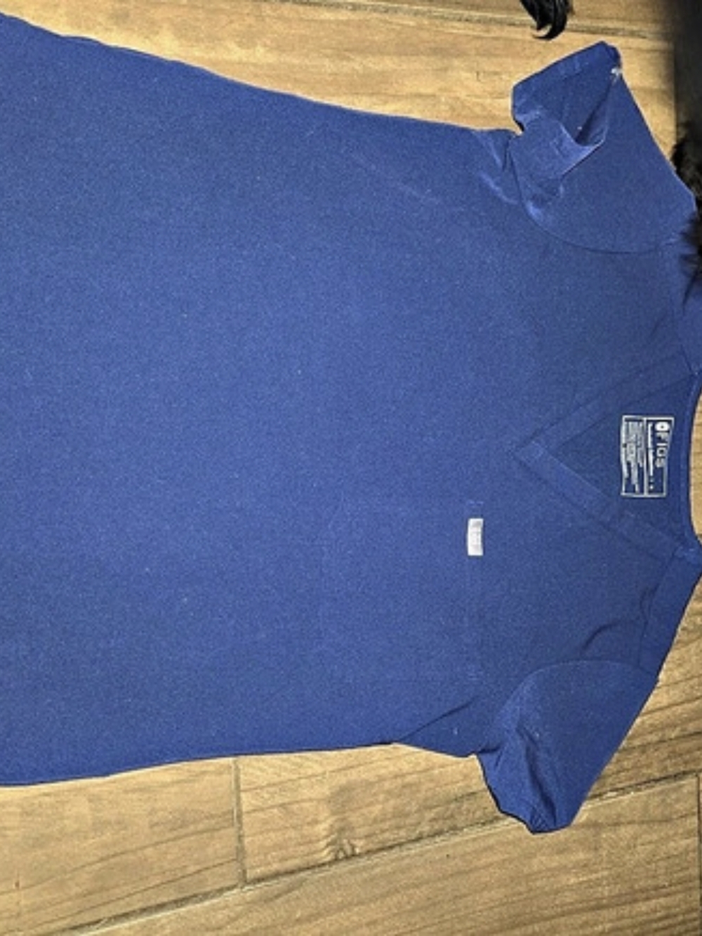 FIGS Technical Collection Short Sleeve Top in Blue Size Small Like New